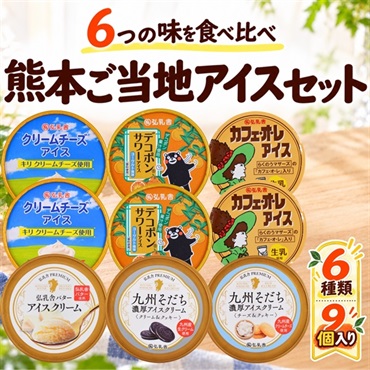 熊本ご当地アイスセット｜6種類9個を食べ比べ!