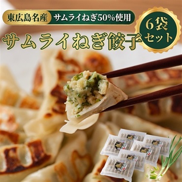東広島産サムライねぎ50％使用！野菜の旨味楽しむ国産ねぎ餃子(6袋セット)