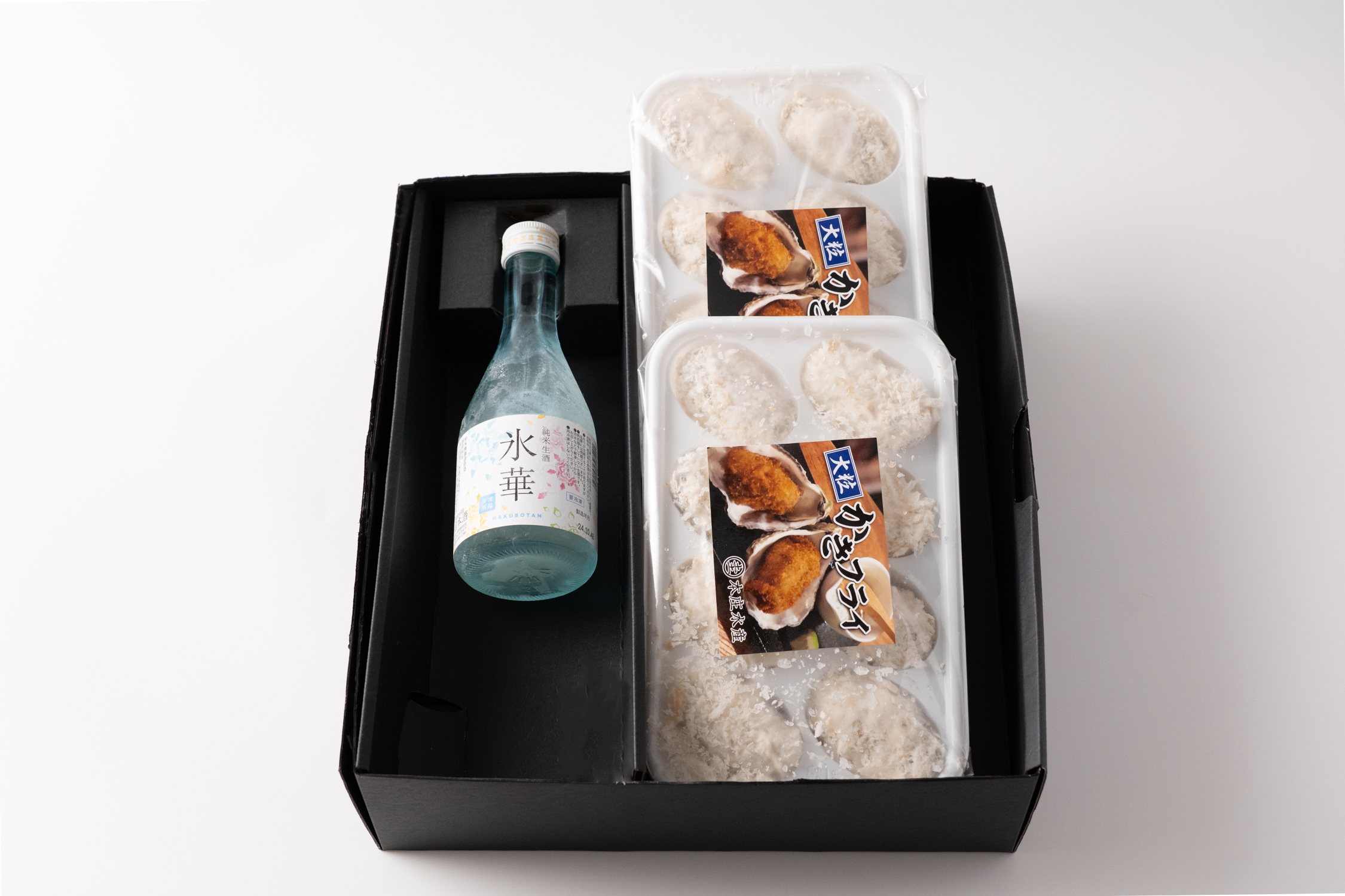牡蠣フライと凍結生酒のセット